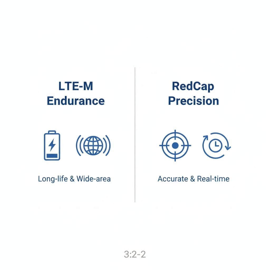 Release 18 Changed the Conversation—Not the Physics: A Pragmatic Guide to LTE-M, RedCap, and Deep-Indoor Tracking